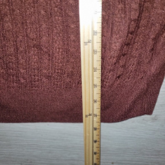 DOCKERS NEW Mens Brown Cable Knit Crewneck Sweater Long Sleeve Pullover Size XXL - Picture 7 of 8